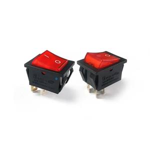 15A250V 4p Illuminated Waterproof <b>Metal</b> Push <b>Button</b> Switches 1NO1NC for Power Tools Welding Machines 16mm Mounting Hole 2NO Flat - Product Image 1