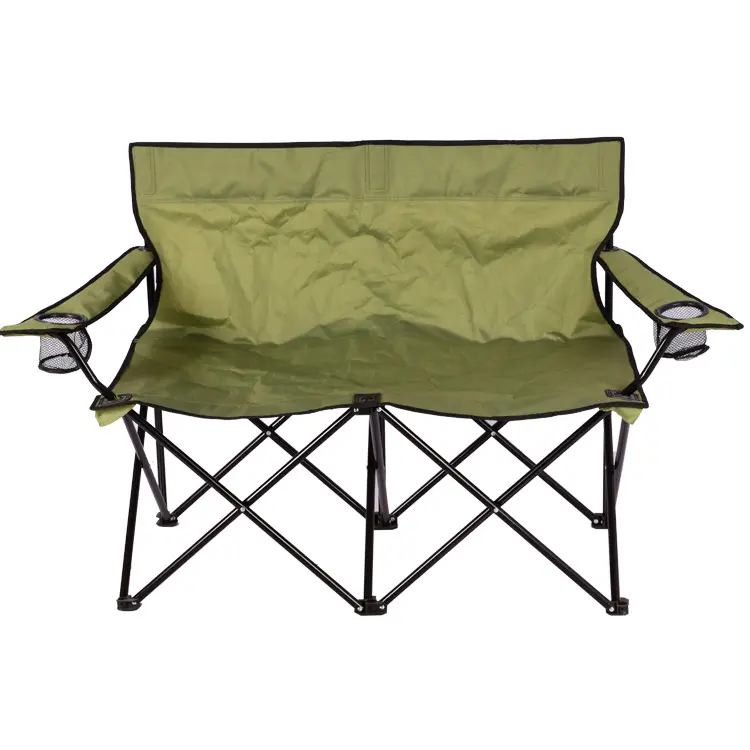 Amy Green, silla doble moderna para acampar, asiento de playa de Metal plegable largo para muebles de exterior en parques, jardines, almacenes