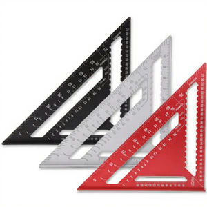 Règle triangulaire métrique en alliage d'aluminium de 7 pouces 12 pouces Rapporteur de menuisier Mesure carrée industrielle OEM - Product Image 2