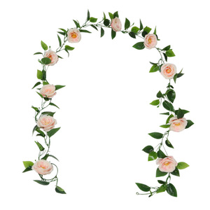 Guirlandes de roses artificielles en soie, bouquet de fleurs, décoration murale, couverture de conduit de climatiseur, 120 cm de long - Product Image 5