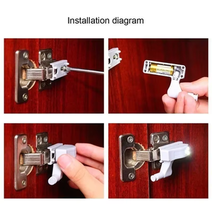 Kitchen Cabinet Lighting Cupboard Closet <b>Sensor</b> Inner Scharnier <b>LED</b> Lamp Hing <b>Light</b> <b>LED</b> Inner Hinge Lamp - Product Image 4
