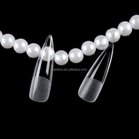3XL Stiletto Gravure Couverture Complète Pointes d'Ongles Artificielles Nadeco Vente en Gros Gel Fort Pointu Faux Ongles Extension