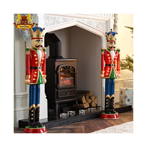 Bán Buôn Tùy Chỉnh Hiện Đại Sợi Thủy Tinh Giáng Sinh Hàng Thủ Công Nhựa Resin Giáng Sinh Nutcrackers Lính Bức Tượng Điêu Khắc Để Bán - Product Image 3