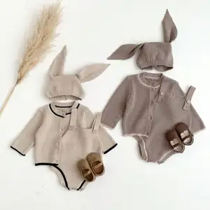 Set di maglioni per bambini autunnali set di vestiti per bambini in cotone lavorato a maglia per neonato