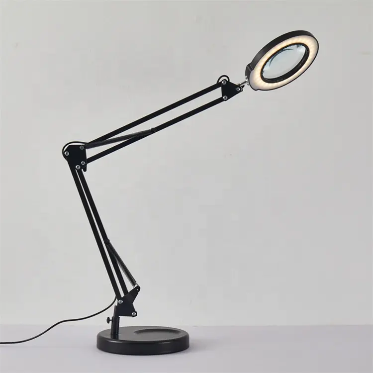 New To Market Touch Control Led Magnifying Glass Desk Lamp 5 Modes 5 Brightness Adjustable Magnifying Desk Lamp Led