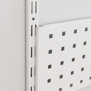 Panneau de <span class=keywords><strong>rangement</strong></span> mural multifonctionnel à fentes <span class=keywords><strong>pour</strong></span> garage, panneau perforé en acier <span class=keywords><strong>pour</strong></span> <span class=keywords><strong>rangement</strong></span> mural sur rail - Product Image 3