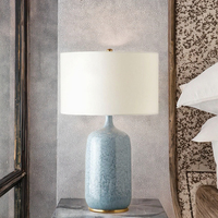 Lampe de table LED réglable de luxe Protection des yeux corps en céramique de Style nordique lumière de chevet moderne pour salon chambre hôtel
