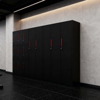 Armoire de rangement pour chambre à coucher OEM, armoire de rangement à neuf portes, armoire en acier pour la maison