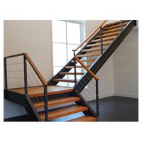 Escalier pliant Prima Modern Glass Railing, robuste et peu encombrant, pour accès au grenier ou au loft