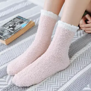 Spot Waren Coral Fleece Socken Fuzzy Socken Frauen Boden Warme Socken