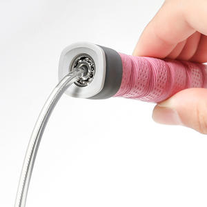 เชือกกระโดดแบบมีแถบกันลื่น อุปกรณ์ออกกำลังกายระดับมืออาชีพ สำหรับผู้ใหญ่ เด็ก นักเรียน สีชมพูเชอร์รี่ สีชมพูพีช สีฟ้าหม่น สีเทาชาร์โคล - Product Image 1