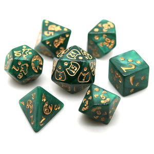 Ensemble de dés <span class=keywords><strong>RPG</strong></span> en acrylique bleu à motif de chats pour les jeux de dés polyédriques DND Donjons et Dragons - Product Image 5