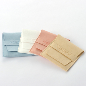 PackSecret Custom Logo Printed Small Jewelry Microfiber Suede Pocket Bracelet <b>Gift</b> Packaging <b>Envelopes</b> Jewellery <b>Gift</b> Pouch - Product Image 5