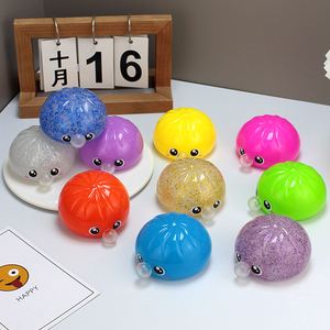 Jouet anti-stress géant en TPR en forme de boulette, jouet sensoriel Kawaii en forme de pain vapeur, unisexe, à partir de 14 ans, décoration de bureau, cadeau - Product Image 1