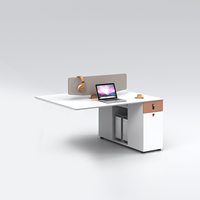 Bureau de direction moderne en gros avec plateau pour clavier, double ventilateur de refroidissement, idéal pour le bureau ou l'école