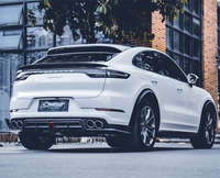 Diffuseur de pare-chocs arrière en fibre de carbone pour Porsche Cayenne Coupé 9Y0, spoiler, kits de carrosserie arrière, pièces automobiles, accessoires, style CMST