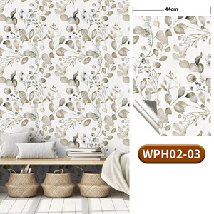 Nouvel autocollant mural de style chinois, <span class=keywords><strong>papier</strong></span> <span class=keywords><strong>peint</strong></span> à feuilles de bambou vert tropical, résistant à l'humidité pour la décoration murale de la chambre - Product Image 4