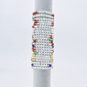 2026 Football jeu pays équipe nom Bracelets cadeaux promotionnels Heishi perles Stretch <span class=keywords><strong>mots</strong></span> personnalisés Bracelet coloré - Product Image 6