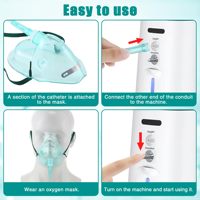 5 pièces/sac, masques à oxygène de haute qualité pour adultes avec tube pour connecter à une machine à oxygène, 10 pièces/sac, canules nasales