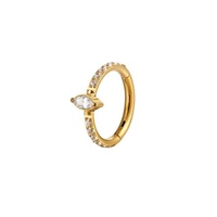 Anneau de nez sans soudure en titane F136 G23 incrusté de CZ marquise, bijou de piercing tendance, cadeau de mariage