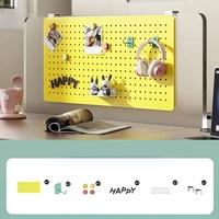 CHICON Organisateur de panneau perforé métallique, support en plastique à fixer sur pince de bureau, panneau de confidentialité pour bureau, table de jeu, travail, salon, gestion des câbles