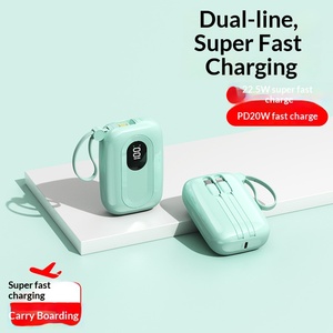 Nuevo cargador portátil mini de 10000mAh con cable integrado en forma de huevo y carga rápida. - Product Image 4