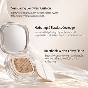 Crème <span class=keywords><strong>BB</strong></span> couvrante en gros sous marque privée, fond de teint hydratant végétalien en coussin avec miroir et houppette - Product Image 4