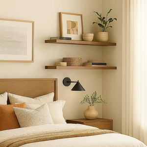 <span class=keywords><strong>Étagère</strong></span>s murales flottantes en bois pour solution de rangement mural, <span class=keywords><strong>étagère</strong></span> flottante en MDF pour organisateur d'<span class=keywords><strong>étagère</strong></span>s murales - Product Image 2