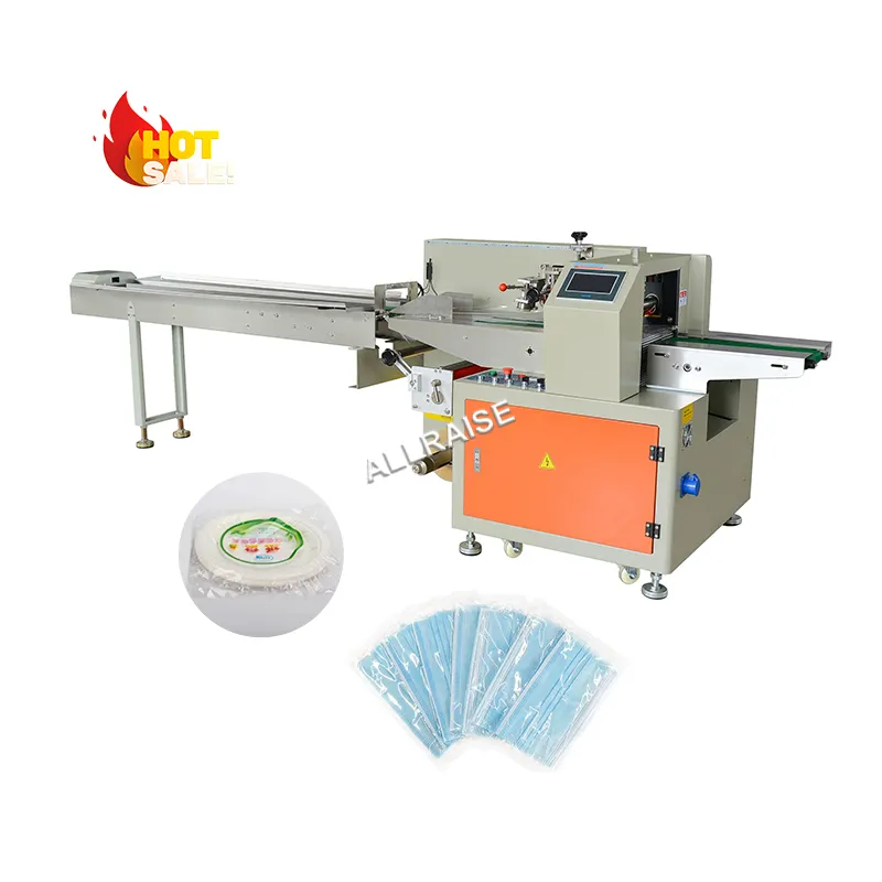 Automatic Horizontal Cookie Chocolate Packaging Machine Soap Pillow Roll Fow Pack Packing Wrapping Machine for Bread Candy Food