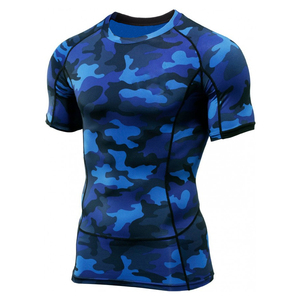 เสื้อวิ่งรัดกล้ามเนื้อตัวยาวของผู้ชายเสื้อออกกำลังกายแบบแห้งเร็วป้องกันผื่นชุดออกกำลังกาย - Product Image 1