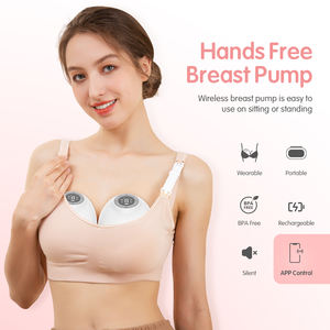 HORIGEN 携帯電話スマートアプリ制御 電動2ピースウェアラブル搾乳器 ハンズフリーシリコン母乳抽出機 - Product Image 2