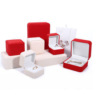 Bán buôn caja Tipo cajonera joyeria bao bì customizer hign chất lượng vuông màu đỏ da hộp đồ trang sức với với logo bao bì - Product Image 4
