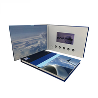 Meilleure carte de voeux vidéo avec écran Lcd 7 pouces A5 couverture rigide brochure vidéo pour le marketing publicitaire et la promotion commerciale