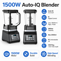 1500W Pengolah Makanan Bayi Elektrik dengan Tombol Tekan, Blender Smoothie, Wadah Stainless Steel 2L, 3 Kecepatan, untuk Rumah Tangga dan Hotel