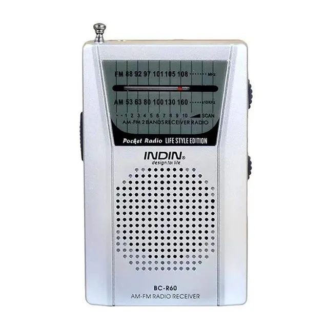 BC-R60 çıkarılabilir AA pil Mini radyo ile ekran ve 3.5mm kulaklık fonksiyonu