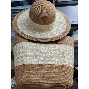 Spring New Straw <b>Hat</b> <b>Bag</b> Two-piece Set Girls Outdoor Travel <b>Hat</b> With Large Size Fashion High Quality for Women Tanjing - Product Image 6