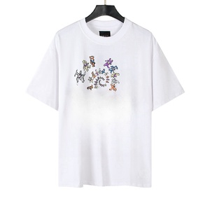 Enfer chemise Top qualité 100% coton Street Wear surdimensionné goutte épaule hommes à manches courtes <span class=keywords><strong>Vintage</strong></span> imprimé étoile t-shirt pour hommes - Product Image 4