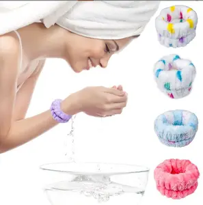 Face Washing Wristbands-Absorbent Wristband for Washing Face Microfiber Wrist Wash Band Towel