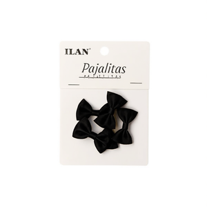 ILAN Noeuds papillon 3,5 cm x 2,5 cm, pinces à cheveux noires pour femmes et filles, 5 pièces Pajalitas - Product Image 2