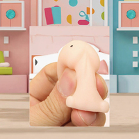1 unidad Mini Juguete Blandito de Plástico con Forma de Pene, Divertido, de Dibujos Animados, para Aliviar el Estrés, Regalo