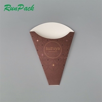 Venta caliente para llevar Biodegradable Rosa Hongkong Street Food Egg Bubble Waffle Cono Francés Crepe Waffle Cono