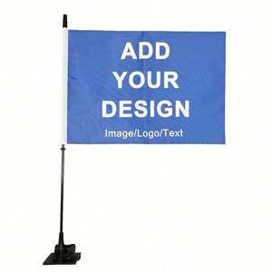 Drapeau de capot de voiture personnalisé, drapeau automobile personnalisé avec clip de fenêtre, design avec mât en plastique, drapeaux de voiture décoratifs Bagetu - Product Image 1