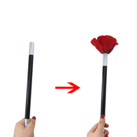 Bâton en plastique pour magiciens, tours de magie avec roses et fleurs
