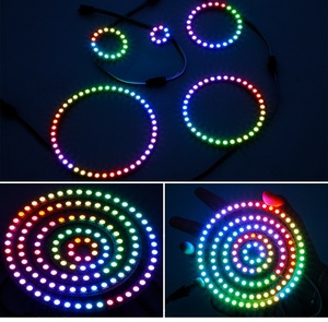 <span class=keywords><strong>Anneau</strong></span> circulaire LED RGBIC WS2812B, lumière pixel à plaque rigide, couleur pleine, individuellement programmable, œil d'ange, 5050, intelligent, magique, programmable - Product Image 5