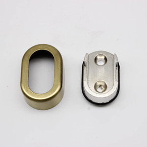 Qingguyi Tongzuo Zinc Alloy <b>Wardrobe</b> Rod Bracket Wall Mount Flat Style Clothes Rail Support <b>Hardware</b> - Product Image 1