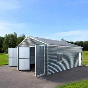 DMS201912 Garage double préfabriqué <span class=keywords><strong>en</strong></span> métal galvanisé robuste, imperméable, facile à assembler, kits d'atelier <span class=keywords><strong>en</strong></span> acier - Product Image 4