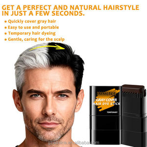 Bâton de <span class=keywords><strong>coloration</strong></span> capillaire <span class=keywords><strong>temporaire</strong></span> gris 15g pour retouche des racines, couvrance instantanée des cheveux gris, résistant à l'eau, marque privée - Product Image 6