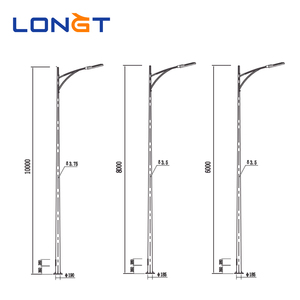 Lampadaire extérieur LONGT en acier galvanisé carré, IP66, HID 6000K, lumière du jour, garantie 10 ans, finition galvanisée à chaud – Vente chaude usine - Product Image 2