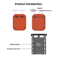 Kit de boîtier de batterie 21700 à 8 cellules sans soudure, coque transparente pour batterie externe, double USB, charge rapide, affichage LED, étanche