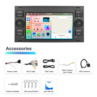 Podofo 4 + 64G 7 ''Android autoradio sans fil Carplay/Android Auto GPS WiFi RDS pour Ford/Transit/Fiesta/Focus/Galaxy/Mondeo/Fusion